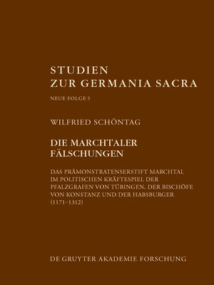 cover image of Die Marchtaler Fälschungen
